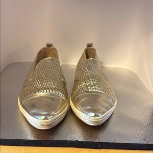 Rachel Zoe Silver Sneakers Slip-On Comfort